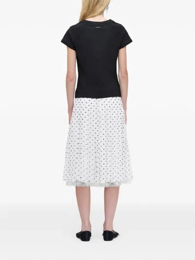 Marc Jacobs Logo-detail T-shirt In Black