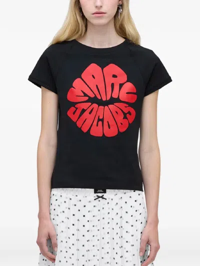 Marc Jacobs Logo-detail T-shirt In Black