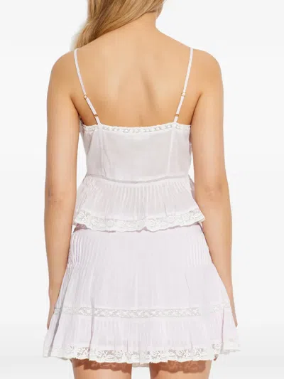 Loveshackfancy Lace Button Top In White