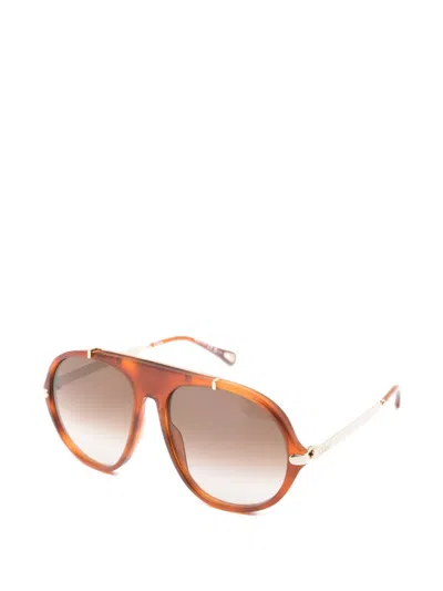 Chloé Round-shape Sunglasses In Brown