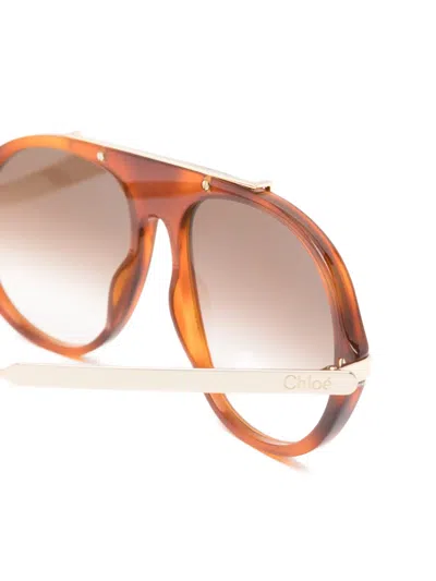 Chloé Round-shape Sunglasses In Brown