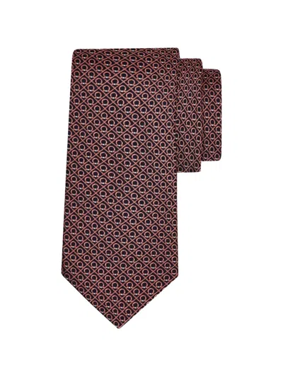 Ferragamo Patterned Tie In Brown