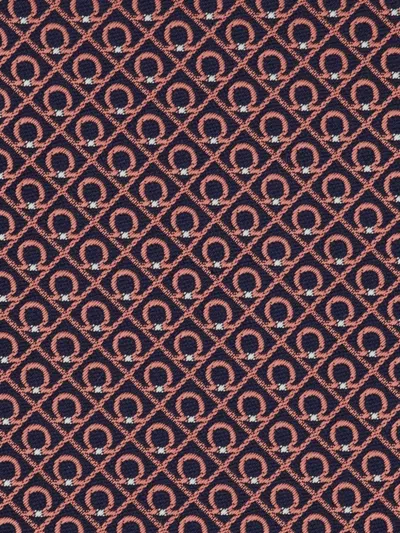 Ferragamo Patterned Tie In Brown