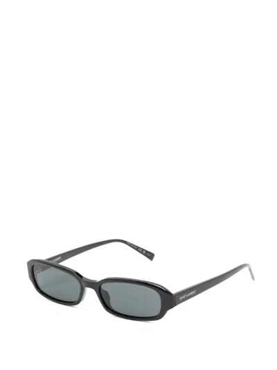 Saint Laurent Rectangle-frame Sunglasses In Black