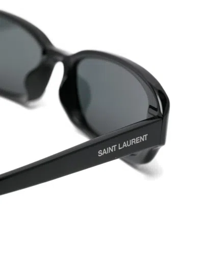 Saint Laurent Rectangle-frame Sunglasses In Black