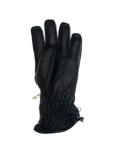 Restelli Zip Gloves In Brown