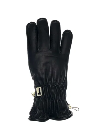 Restelli Zip Gloves In Brown