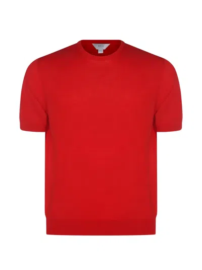 Malo Red Cotton T-shirt In White