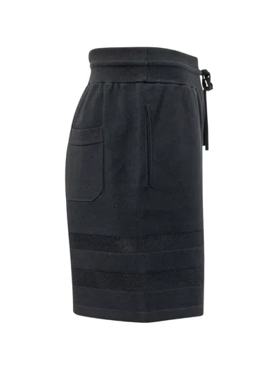 Givenchy Drawstring Striped Shorts In Blue