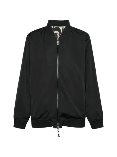 Elena Miro' Monogram-pattern Reversible Jacket In Black