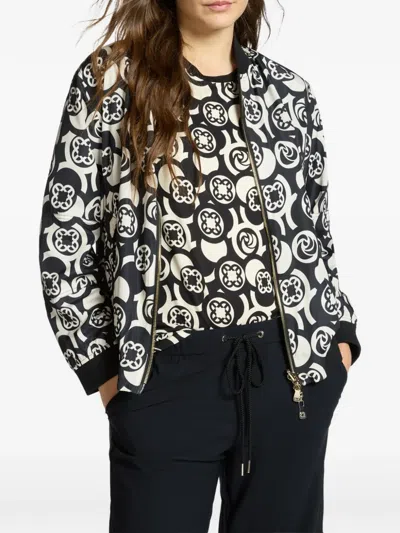 Elena Miro' Monogram-pattern Reversible Jacket In Black