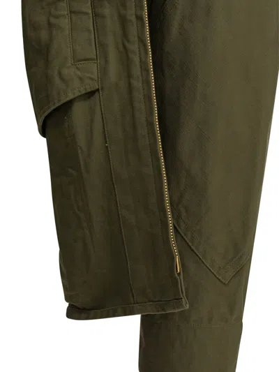Buzz Rickson's Zip-up Flap-pocket Shirt Jacket In Green
