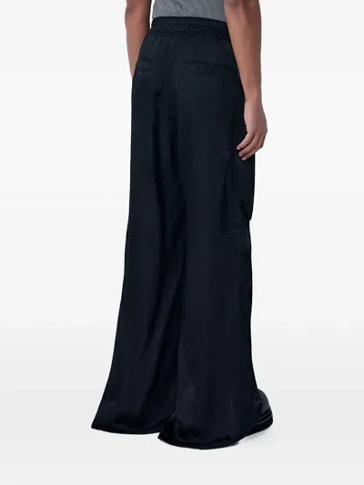 Rick Owens Black Concordians Tailored Cargobelas Cargo Pants In Black