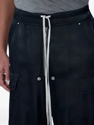 Rick Owens Black Concordians Tailored Cargobelas Cargo Pants In Black