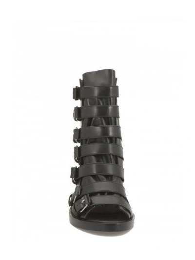 Shop Ann Demeulemeester Strappy Open Toe Shoes In Black