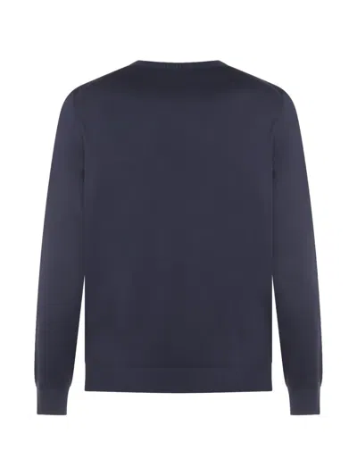 Malo Blue Solid Regular Sweaters In Blue