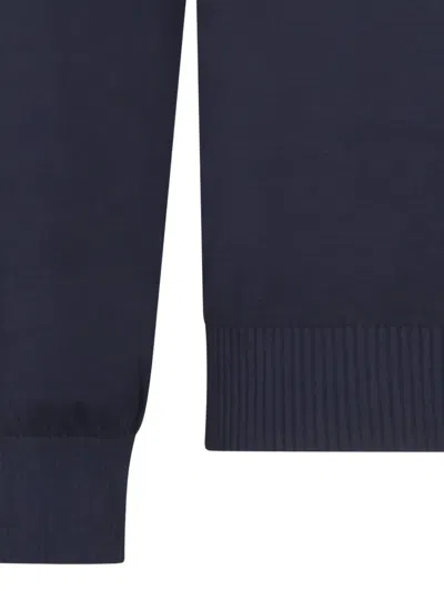 Malo Blue Solid Regular Sweaters In Blue