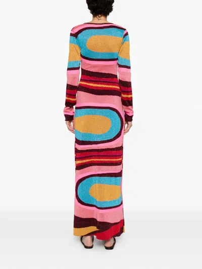 Circus Hotel Abstract-pattern Maxi Dress In Multi