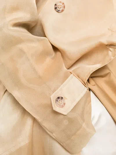 Ermanno Firenze Double-breasted Belted Jacket In Neutral