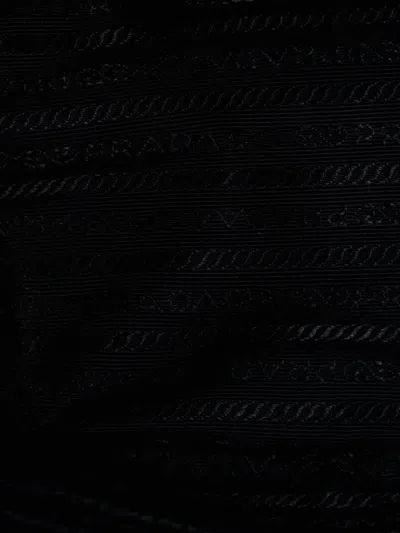 Pre-owned Prada Double Front Pocket Tessuto Small Backpack In Black