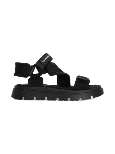 Dolce & Gabbana Logo Strap Sandals In Multi