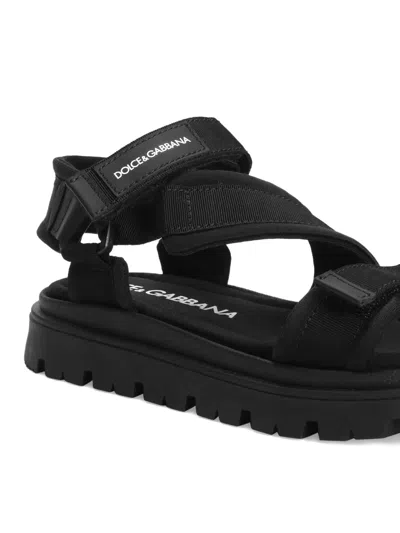 Dolce & Gabbana Logo Strap Sandals In Multi
