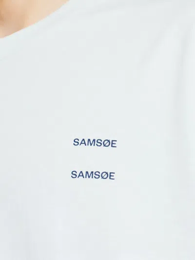 Samsoe & Samsoe Joel Logo T-shirt In Blue