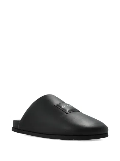 Givenchy Leather Slides In Black