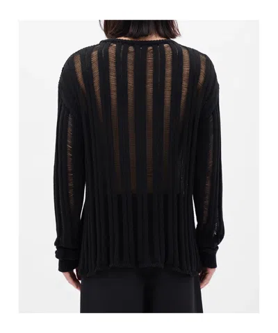 Ann Demeulemeester Danial Ladder Stitch Oversize Sweater In Multi