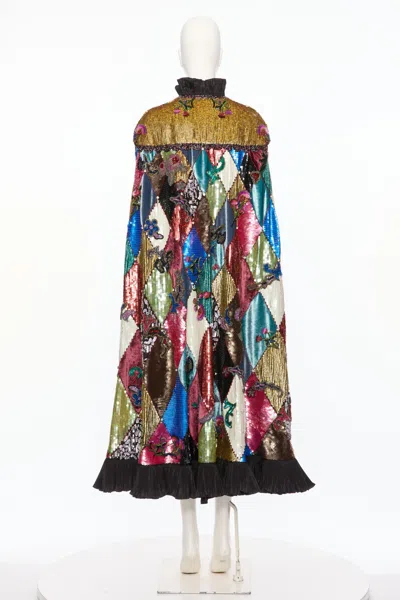Valentino Sequined Cape In Multi