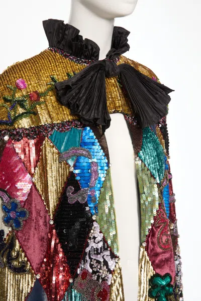 Valentino Sequined Cape In Multi