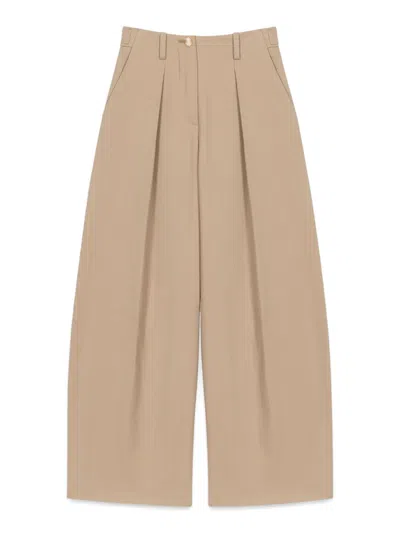 Maje Pleated Pallazo Pants In Neutral