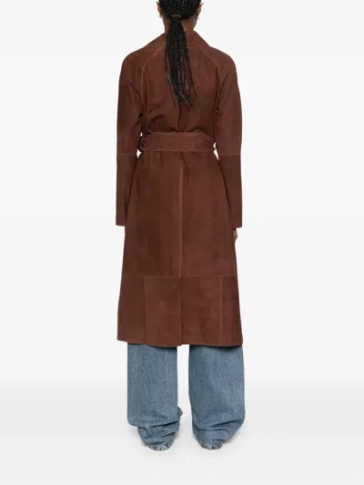 Arma Belted Jacket In Brown