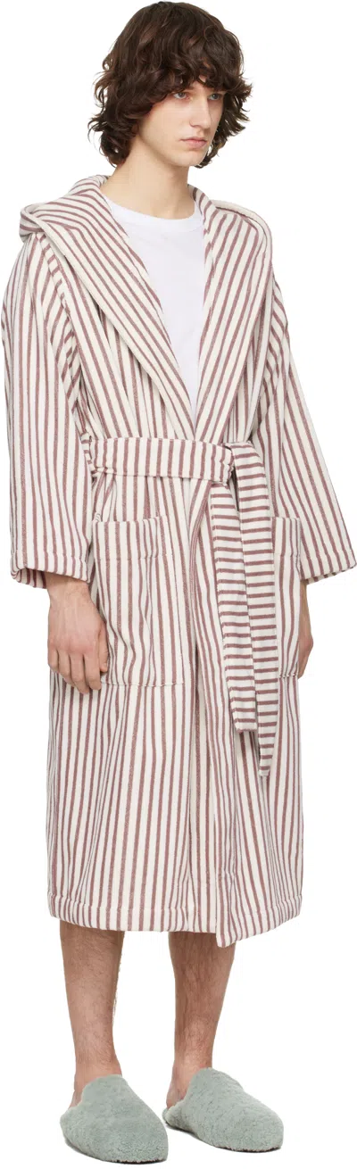 Tekla Striped Bathrobe In Multi