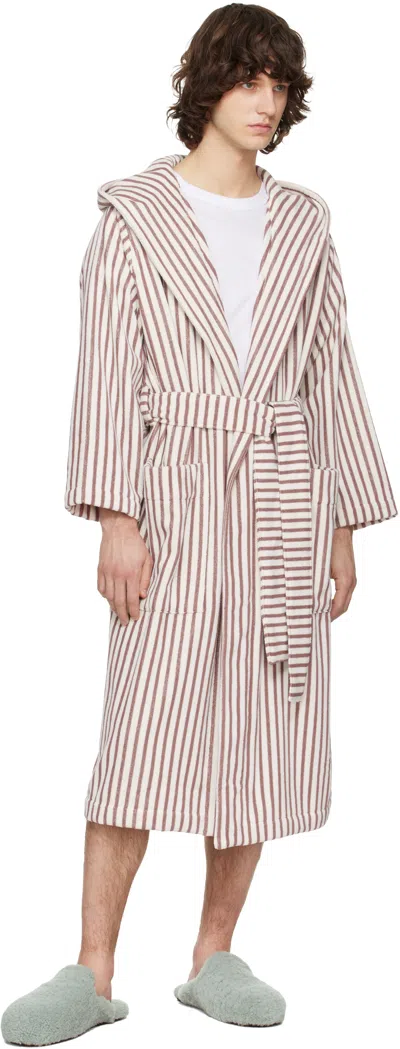 Tekla Striped Bathrobe In Multi
