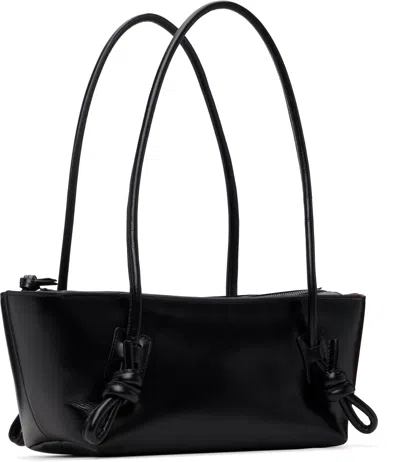 Hereu Structured Shoulder Bag Knotted Handle Detail In Black
