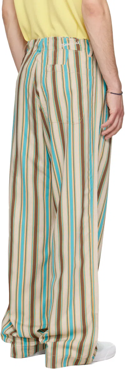 Sanderlak Beige Drawstring Trousers In Multi