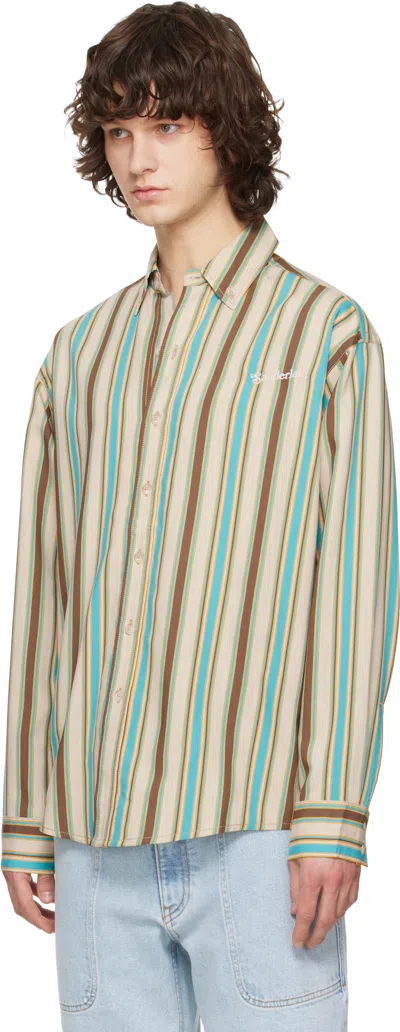 Sanderlak Beige Oversized Shirt In Multi