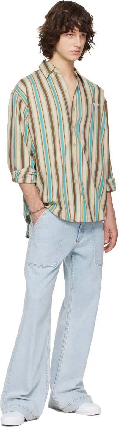 Sanderlak Beige Oversized Shirt In Multi