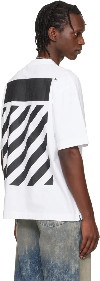 Off-white White Gregory Shimada Edition Diagonal Skate T-shirt In White