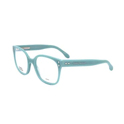 Isabel Marant Ladies Blue Rectangular Eyeglass Frames Im 0021 In Green