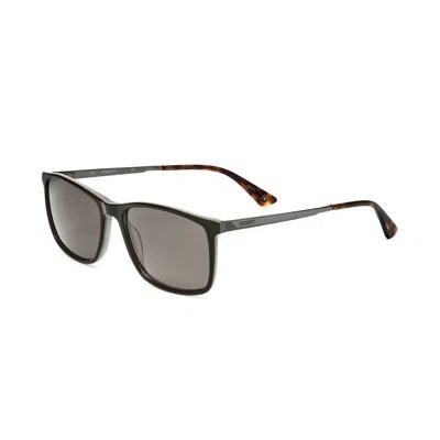 Hackett Men's Brown Rectangular Sunglasses Hek1230-1-002-3 In Black