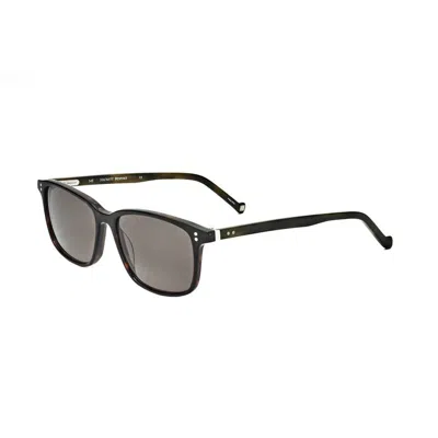 Hackett Men's Grey Rectangular Sunglasses Heb248 In Brown