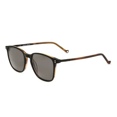 Hackett Men's Black Rectangular Sunglasses Hebs267-039-1 In Brown