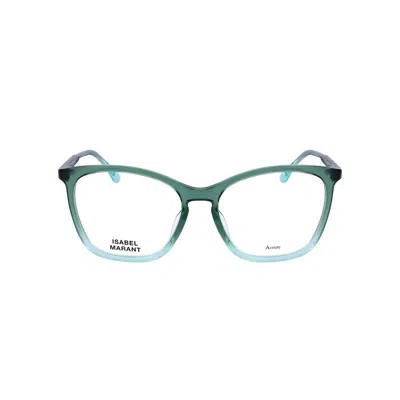 Isabel Marant Rectangle Frame Glasses In Green