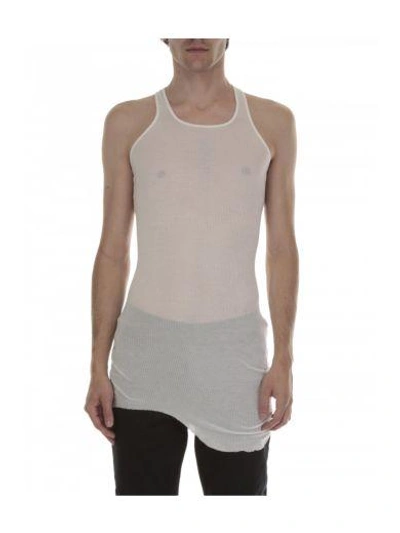 Shop Rick Owens Silk And Viscose Tank Top In White
