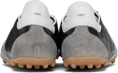 Maison Margiela Sneakers Sprinters In Suede And Leather With Vintage Finish In Black