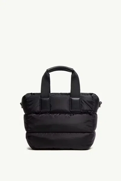 Moncler Borsa A Mano Caradoc Mini In Tessuto Nero Donna In Black