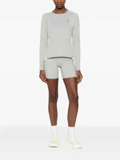 On Logo-print Performance Short In Gray