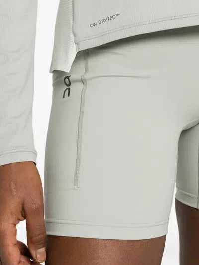 On Logo-print Performance Short In Gray